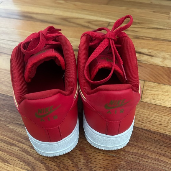 Red Air Force Ones - 7 1/2 womens - Picture 2 of 4